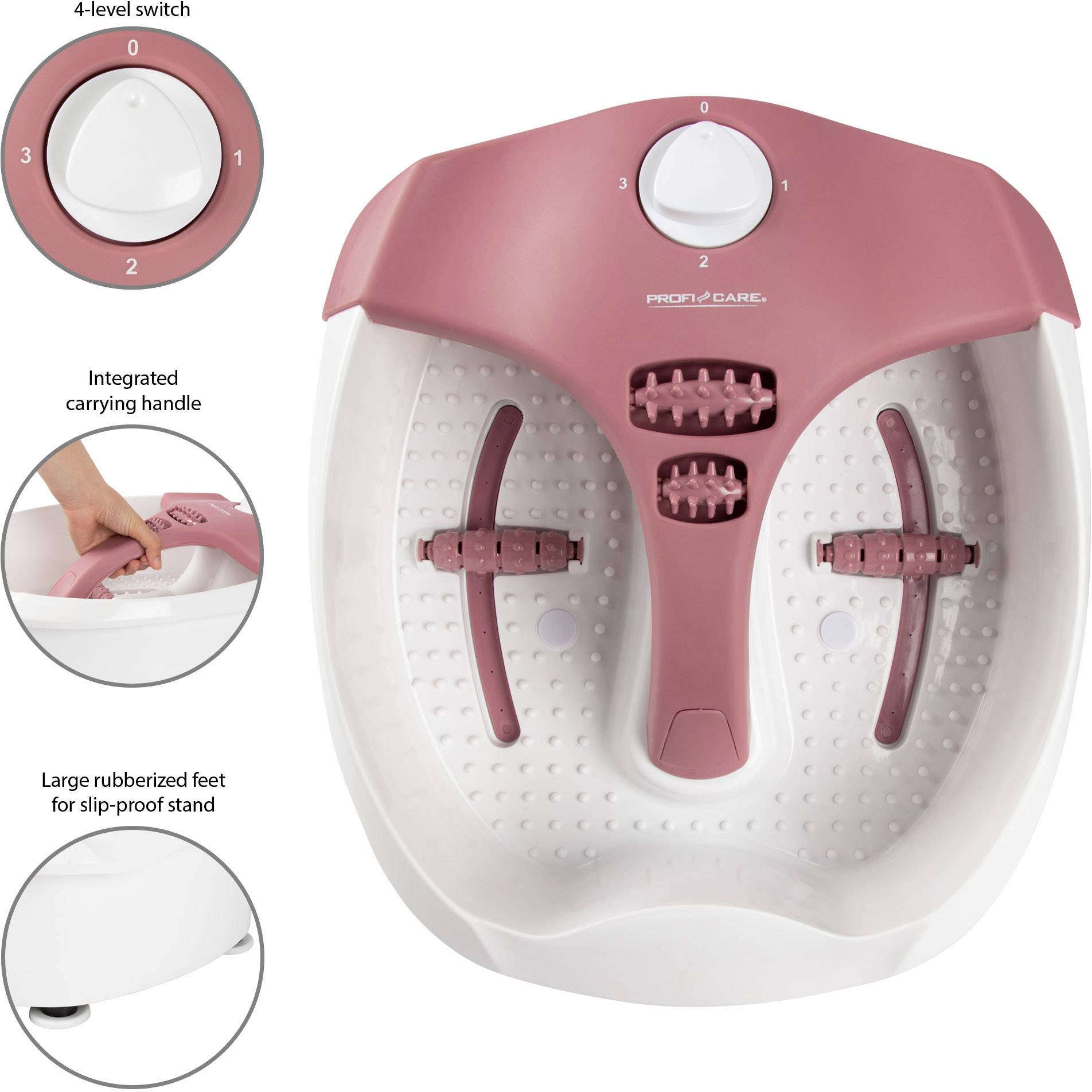 Profi-Care PC-FM 3027 Fußmassagegerät 80W Weiß, Rot
