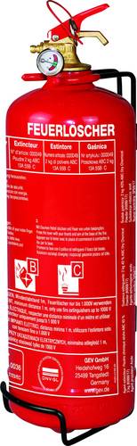 a1017000049 Pulverfeuerlöscher mit Manometer 2kg Brandklasse: A, B, C 1St.