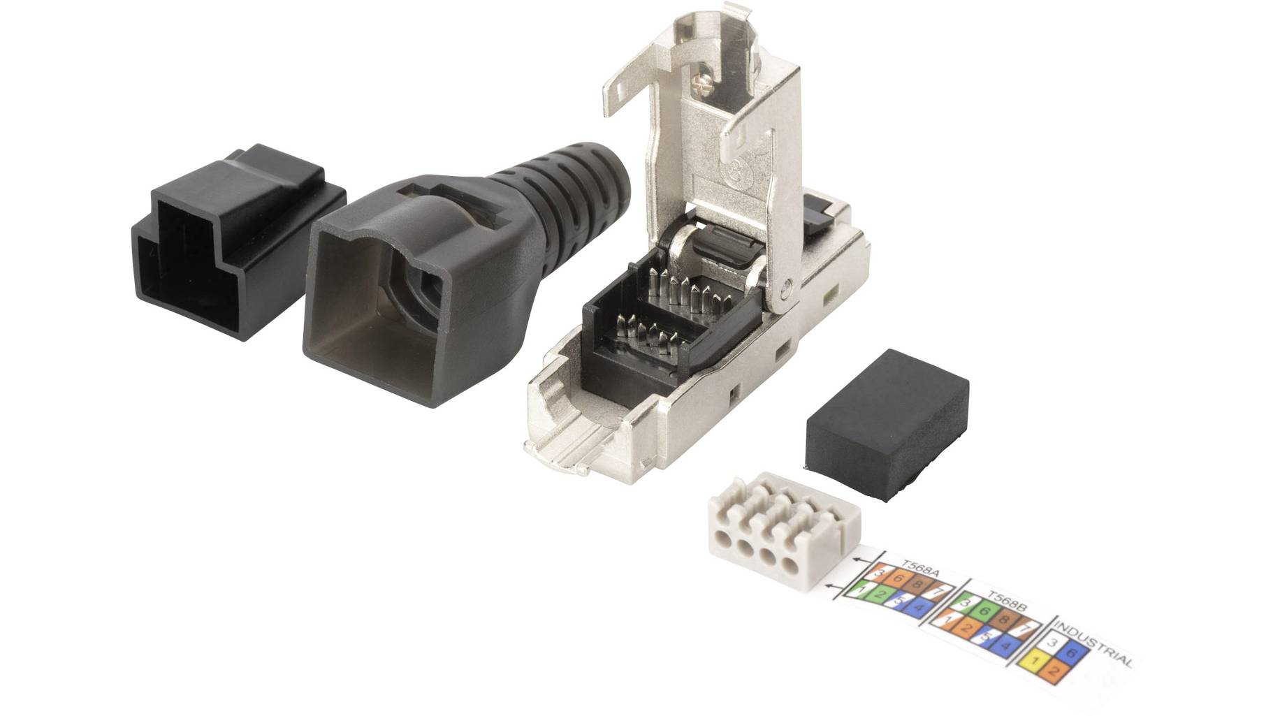 Digitus RJ45 Netzwerk Steckverbinder CAT 6a, Unbestückt [1x LSA ...