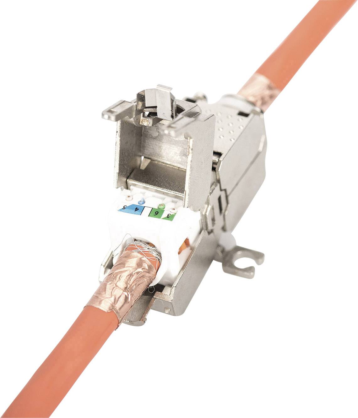 Digitus RJ45 / Verbinder Netzwerk Adapter CAT 6a, Unbestückt [1x LSA, Schneid-Klemm, Schnellanschlu