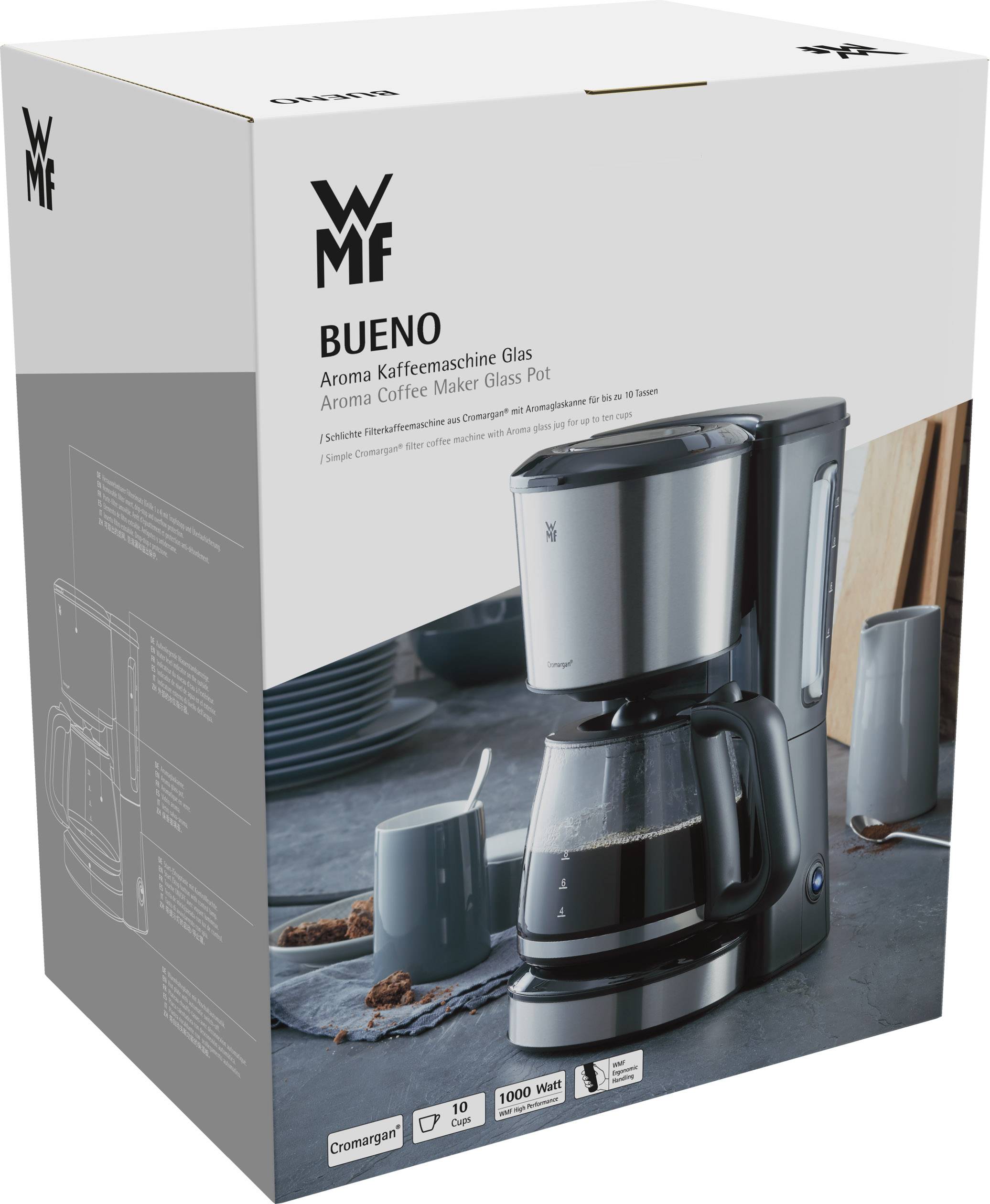 WMF 412250011 Kaffeemaschine Silber (matt), Schwarz Fassungsvermögen Tassen=10