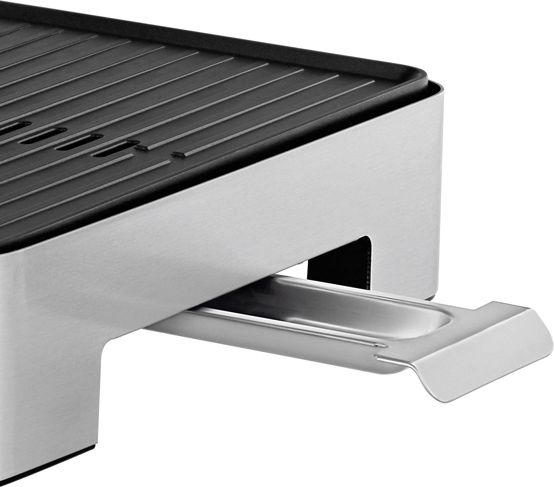 WMF Lono Quadro Elektro Tischgrill mit manueller Temperatureinstellung Schwarz, Silber