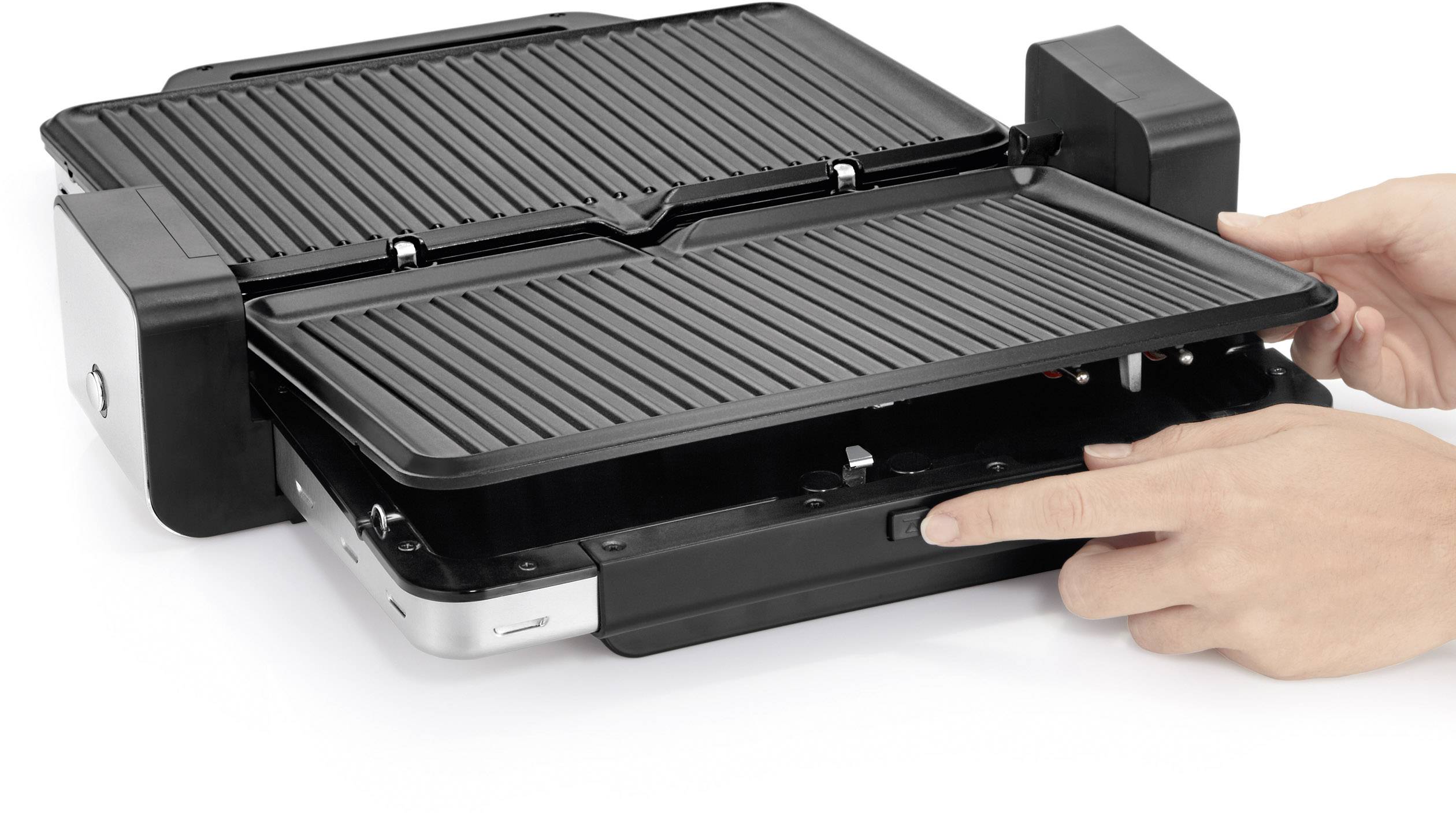 WMF 0415110011 Elektro Kontaktgrill Silber, Schwarz