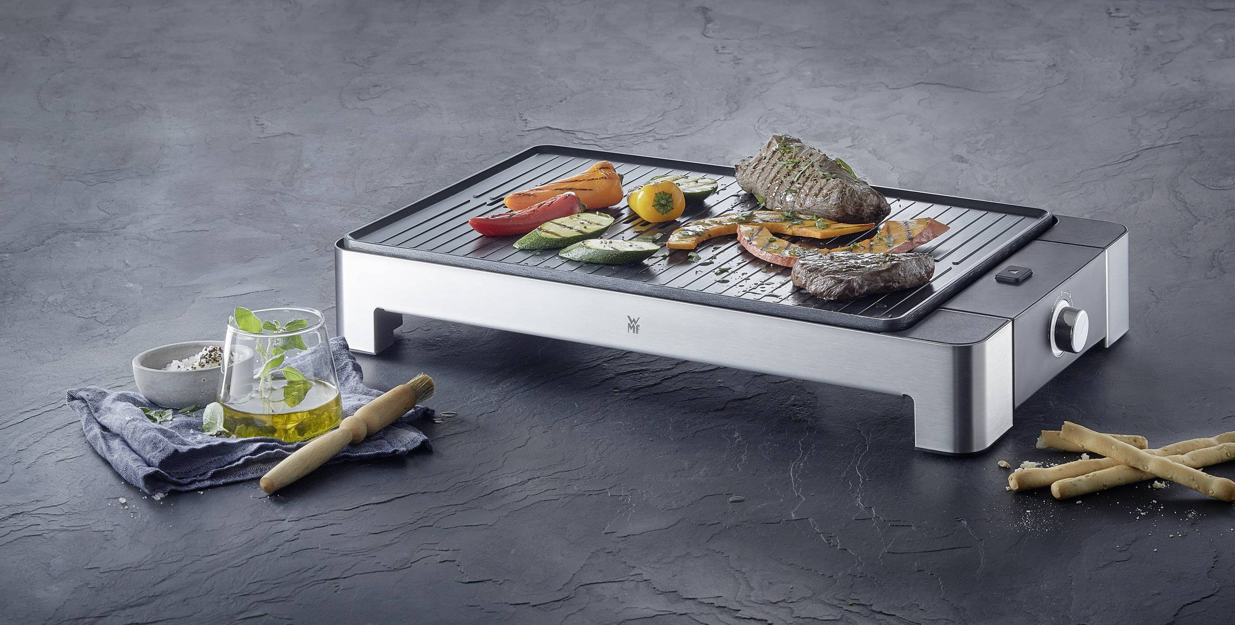 WMF LONO - Grill - elektrisch - 1107 qcm - Cromargan matt/silber