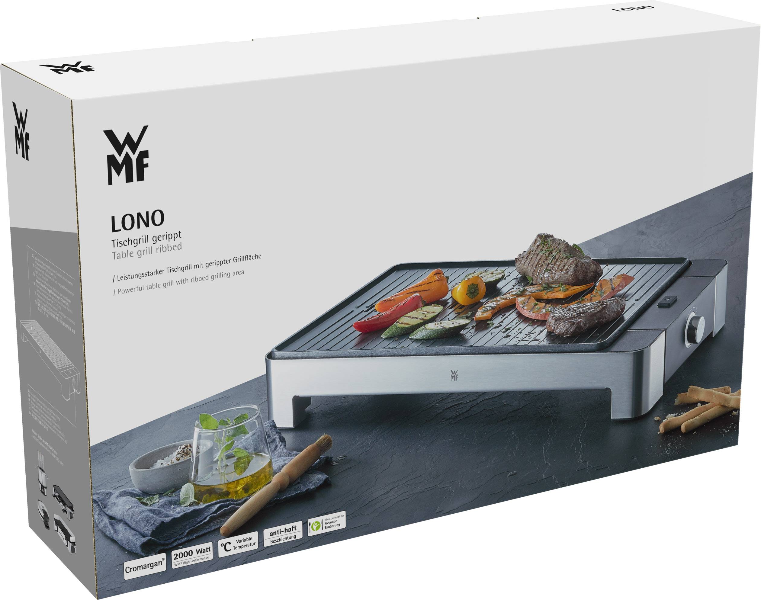 WMF LONO - Grill - elektrisch - 1107 qcm - Cromargan matt/silber