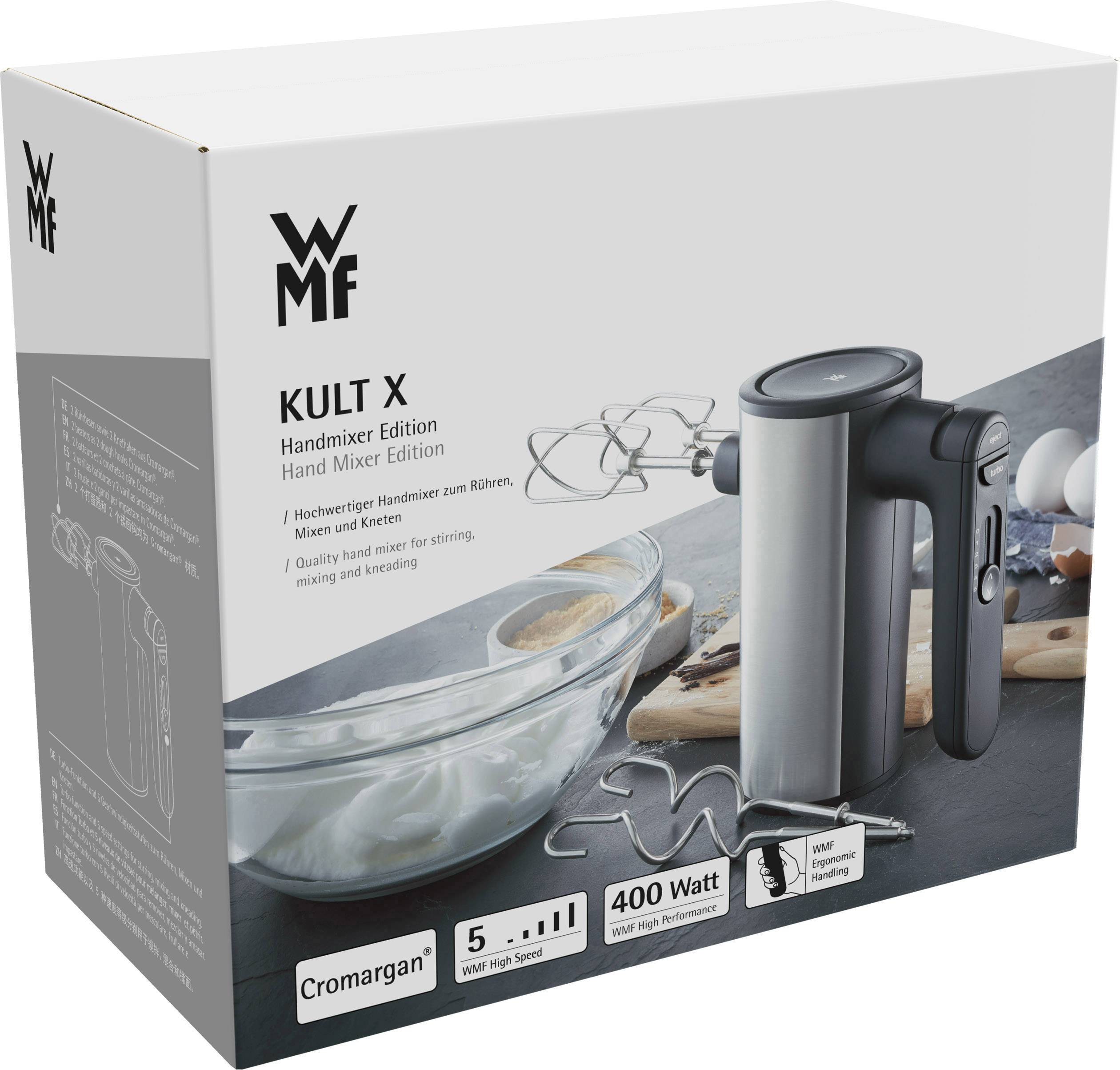 WMF KULT X Edition Handmixer 400 W Silber (matt), Schwarz