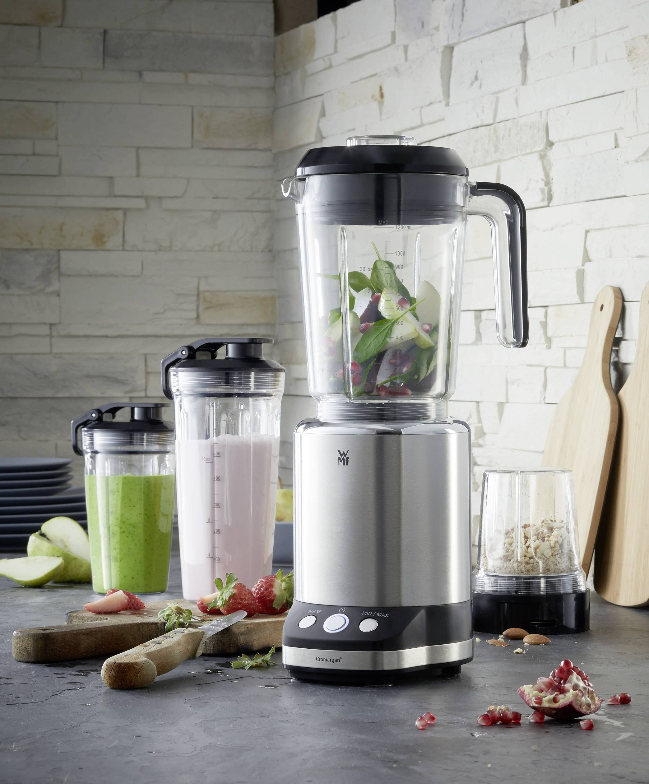 WMF 0416520011 Standmixer 900W Silber (matt), Schwarz