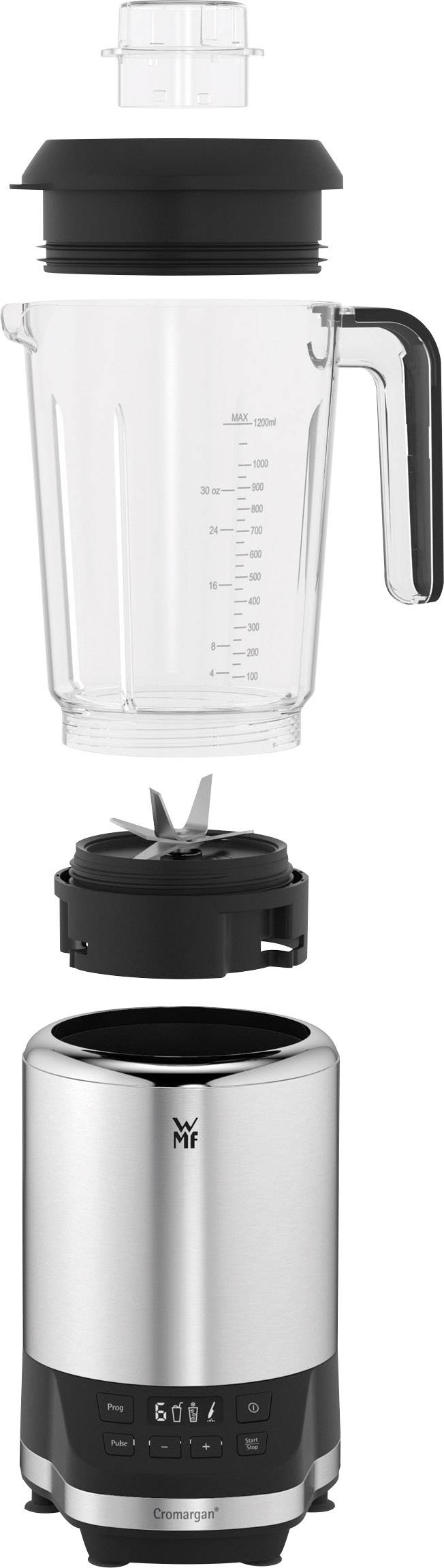 WMF 0416530011 Standmixer 1200 W Silber (matt), Schwarz