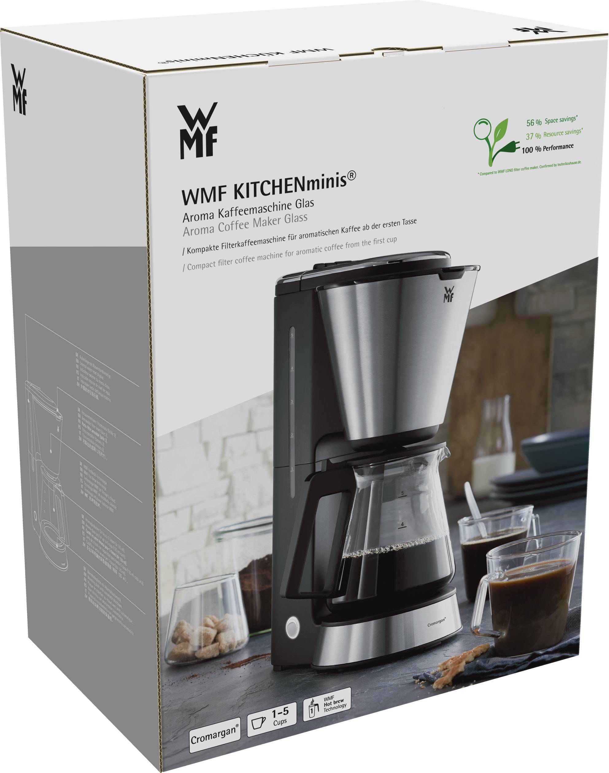WMF 0412270011 Kaffeemaschine Schwarz, Silber Fassungsvermögen Tassen=5