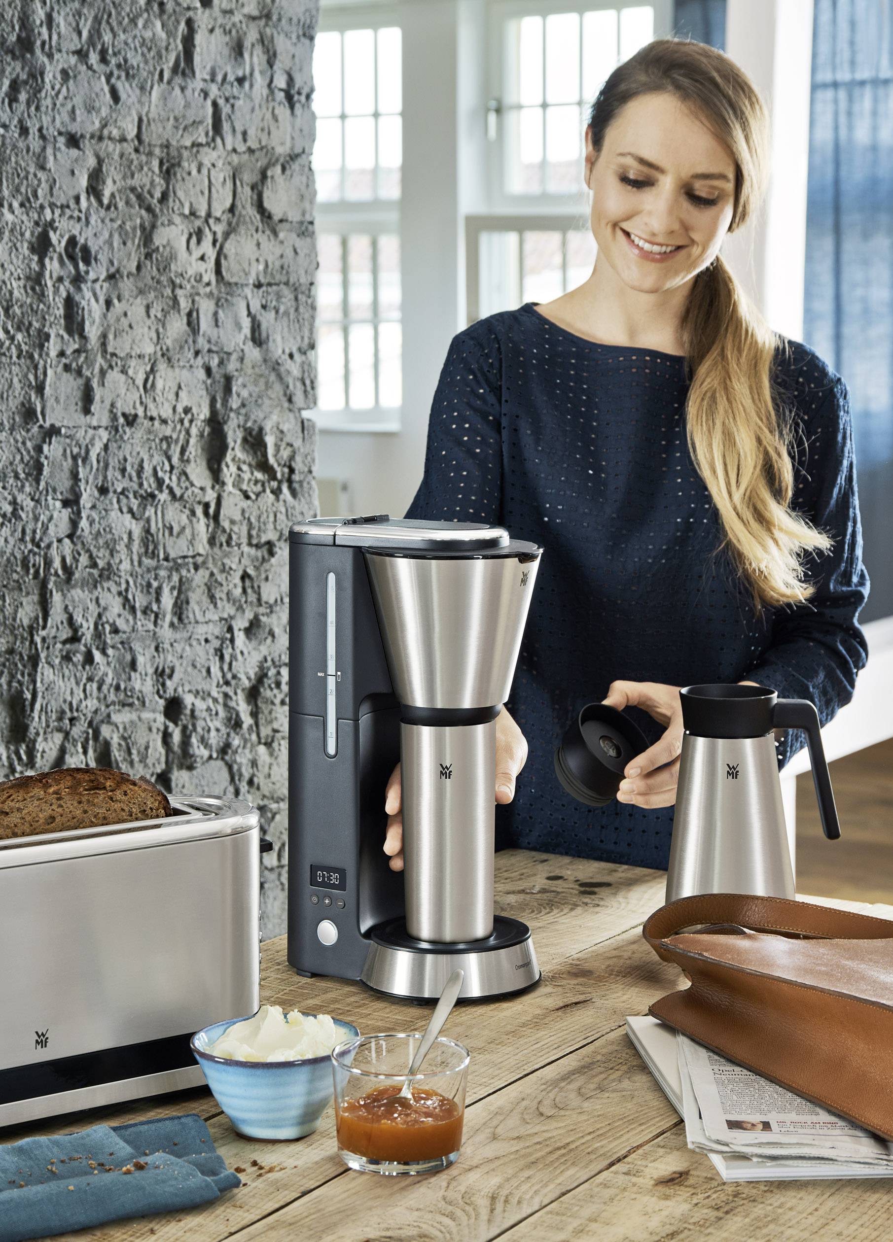 WMF KÜCHENminis® Aroma Thermo to go Kaffeemaschine Schwarz, Silber Fassungsvermögen Tassen=5