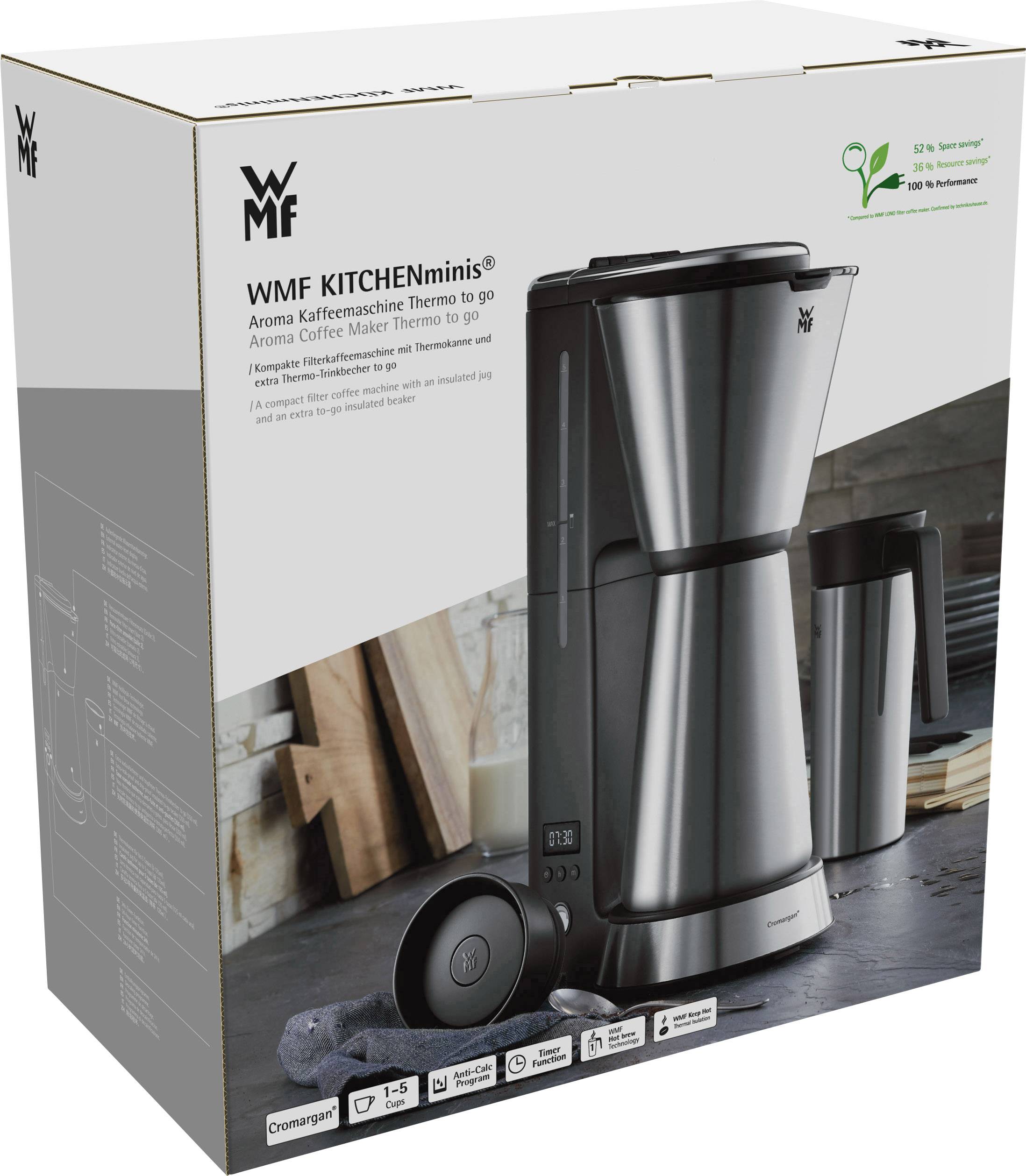 WMF KÜCHENminis® Aroma Thermo to go Kaffeemaschine Schwarz, Silber Fassungsvermögen Tassen=5