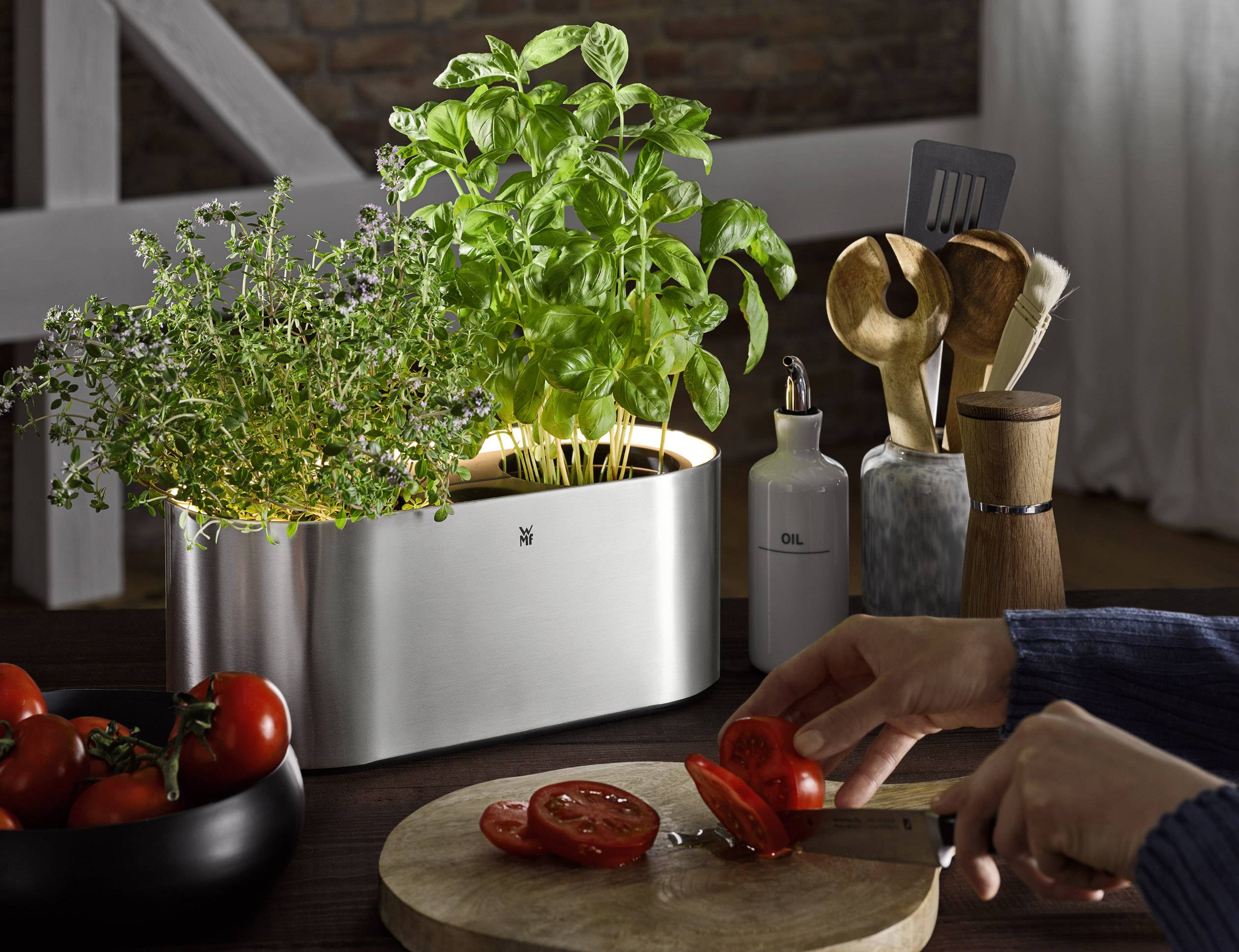 WMF AMBIENT Kräuter@home 0419010011 Indoor-Kräutergarten Silber