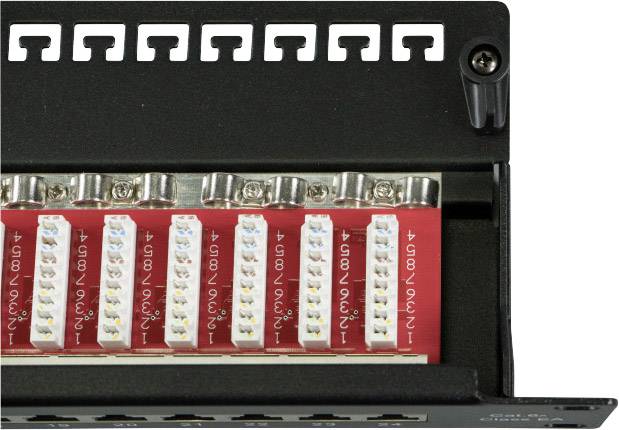 EFB Elektronik 37666SW.1M 24 Port Netzwerk-Patchpanel CAT 6a 1 HE Bestückt