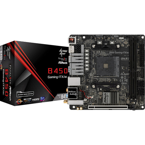 ASRock B450 Gaming-ITX/AC Mainboard Sockel (PC) AMD AM4 Formfaktor (Details) Mini-ITX Mainboard-Chi