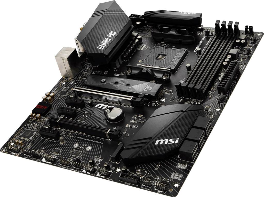 MSI Gaming B450 Gaming Pro Carbon AC Mainboard Sockel AMD AM4 Formfaktor ATX Mainboard-Chipsatz AMD® B450