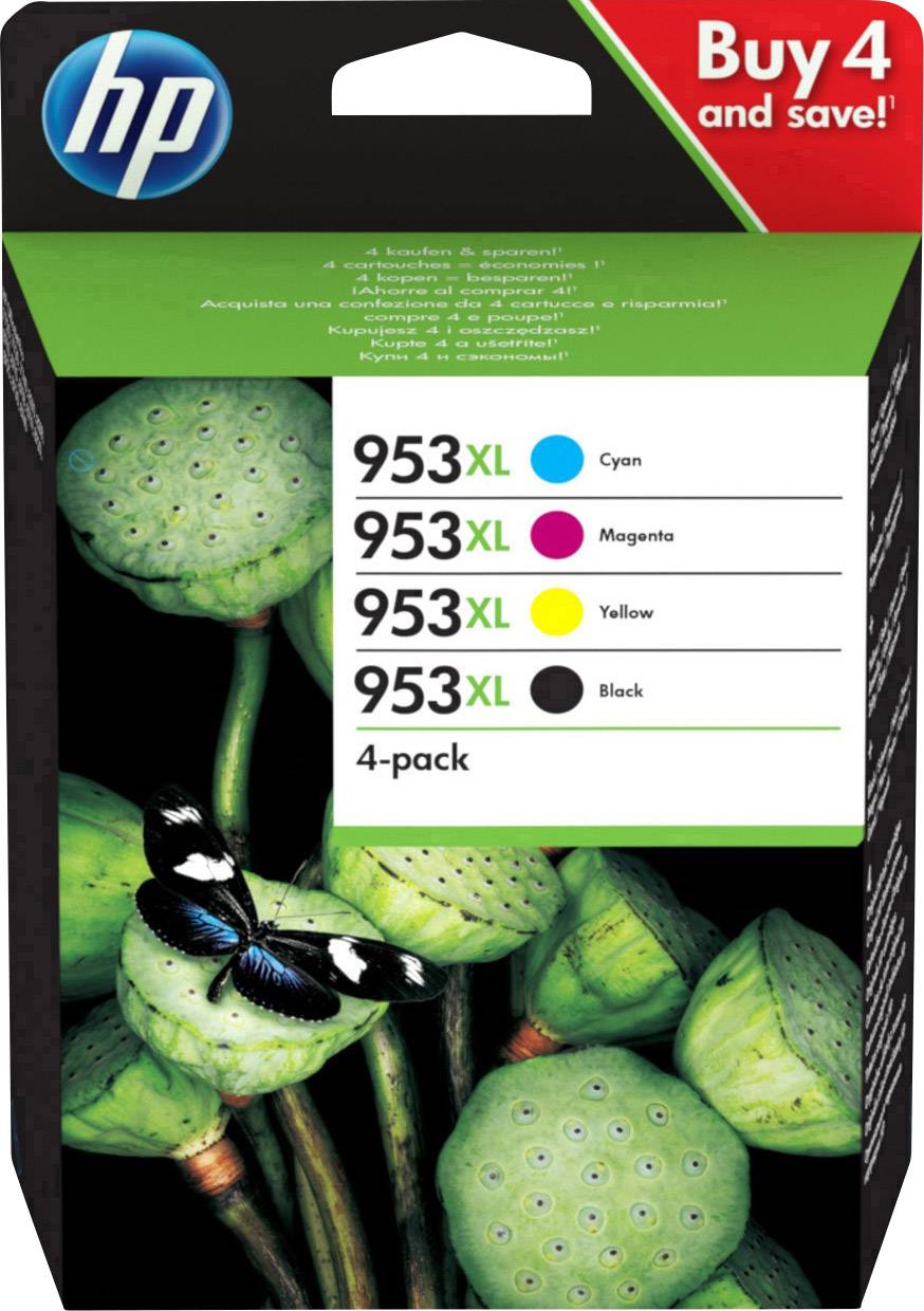 HP 953XL - 4er-Pack - Hohe Ergiebigkeit - Schwarz, Gelb, Cyan, Magenta