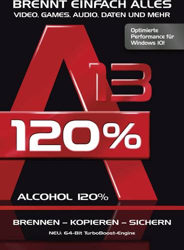 Alcohol 120% Version 13 Vollversion, 1 Lizenz Windows Brenn-Software