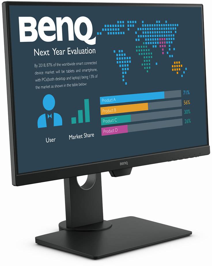 BenQ BL2480T LED-Monitor 60.5cm (23.8 Zoll) EEK E (A - G) 1920 x 1080 Pixel Full HD 5 ms HDMI®, DisplayPort, VGA, Kopfhörer
