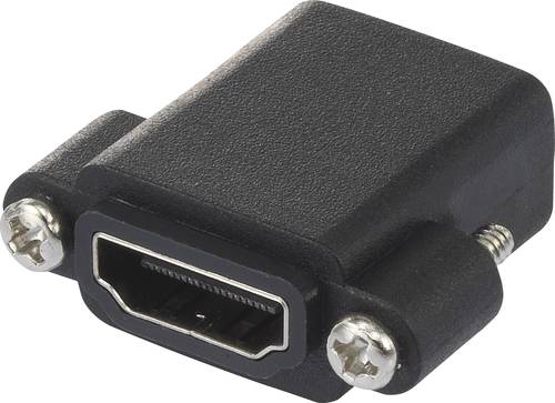SpeaKa Professional SP-9082612 HDMI Adapter [1x HDMI-Buchse - 1x HDMI-Buchse] Schwarz schraubbar