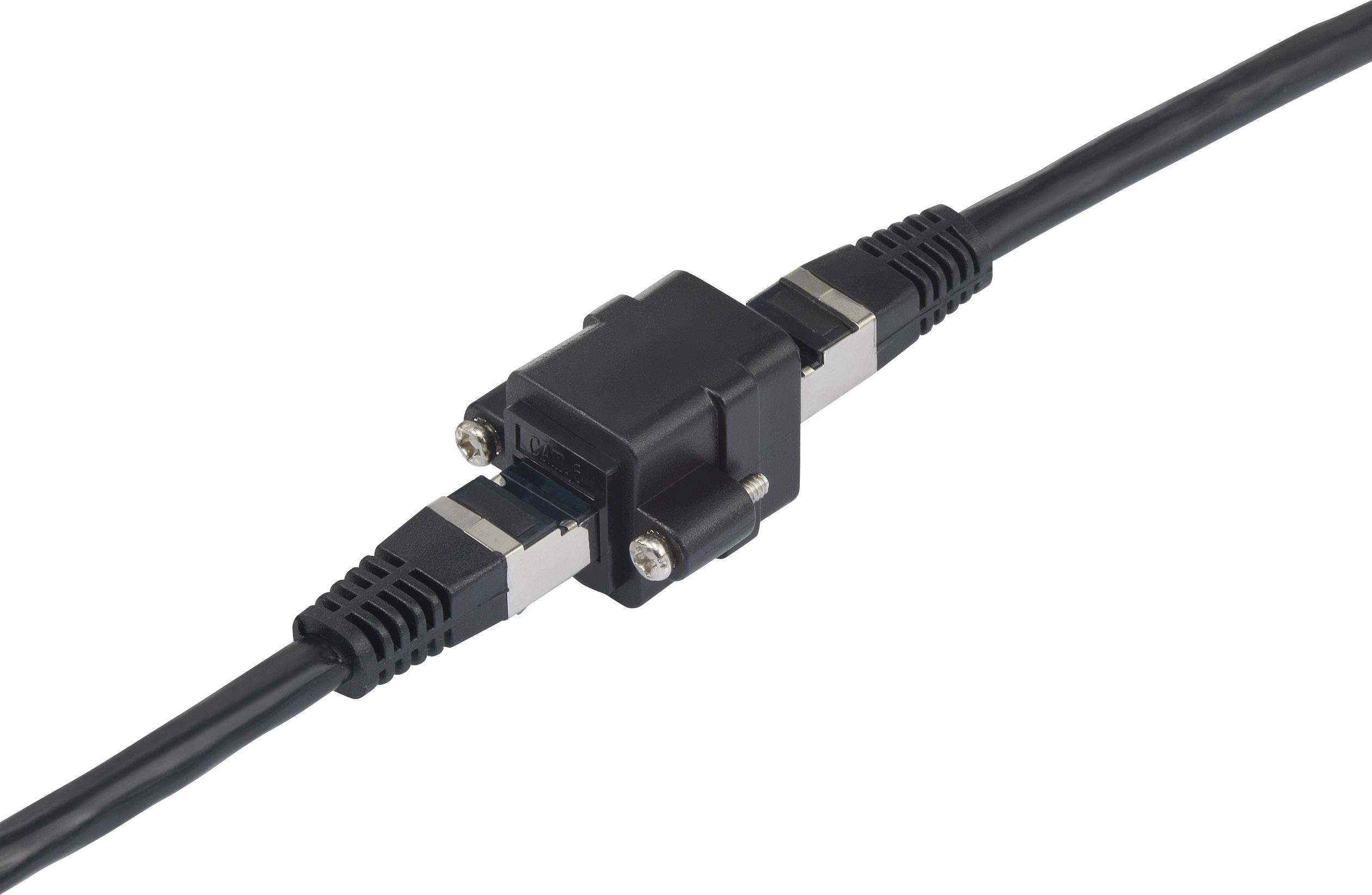 Renkforce RJ45 Netzwerk Adapter CAT 6 [1x RJ45-Buchse - 1x RJ45-Buchse] Schwarz