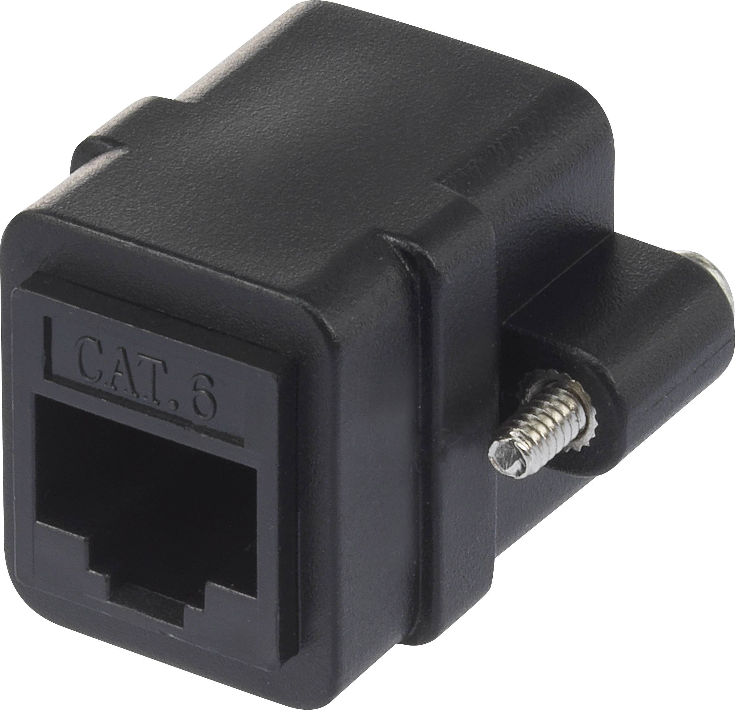 Renkforce RJ45 Netzwerk Adapter CAT 6 [1x RJ45-Buchse - 1x RJ45-Buchse] Schwarz