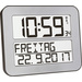 Horloge murale TFA Dostmann 60.4512.54 radiopiloté(e) 258 mm x 212 mm x 30 mm argent, noir grand écran