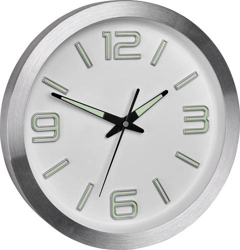 TFA Dostmann 60.3526.02 Funk Wanduhr 300mm x 47mm Aluminium