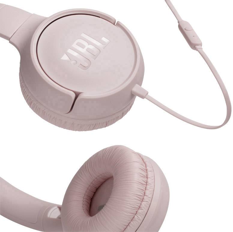 JBL Tune 500 On Ear Kopfhörer kabelgebunden Pink Faltbar, Headset
