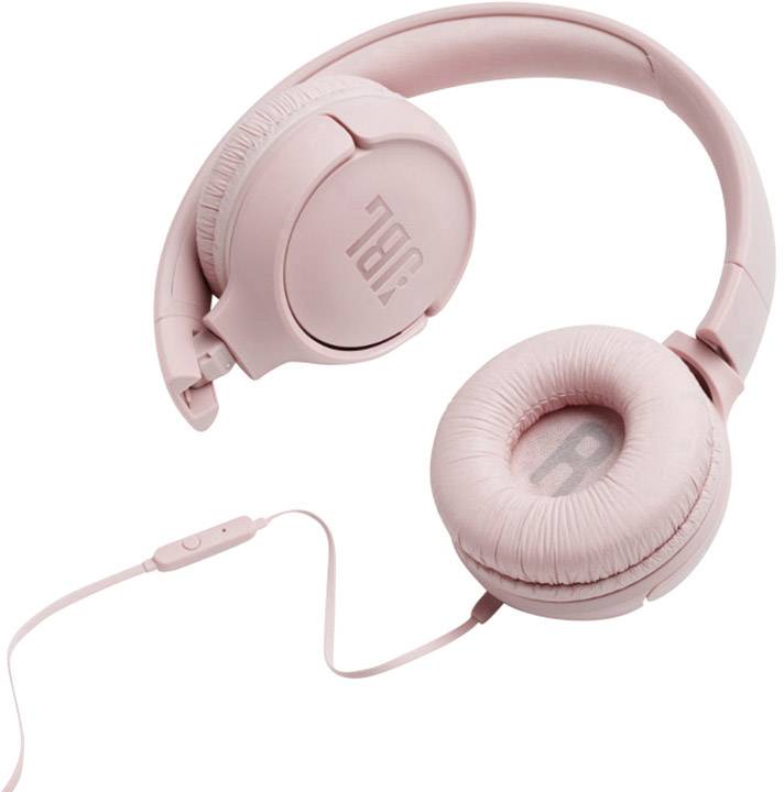 JBL Tune 500 On Ear Kopfhörer kabelgebunden Pink Faltbar, Headset