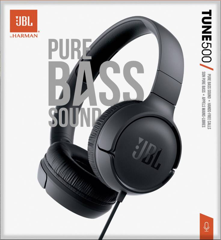 JBL Tune 500 On Ear Kopfhörer kabelgebunden Schwarz Faltbar, Headset