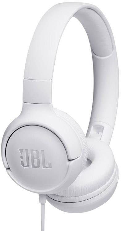 JBL Tune 500 On Ear Kopfhörer kabelgebunden Weiß Faltbar, Headset