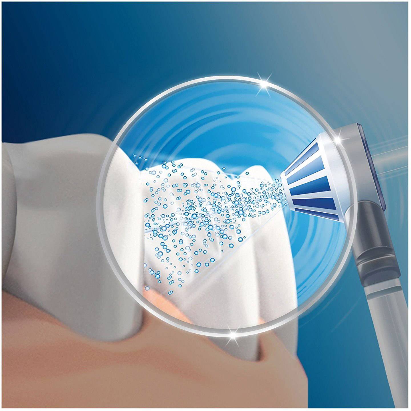 Oral-B Pro 2000 + OxyJet 80311065 Elektrische Zahnbürste, Munddusche Weiß, Dunkelblau