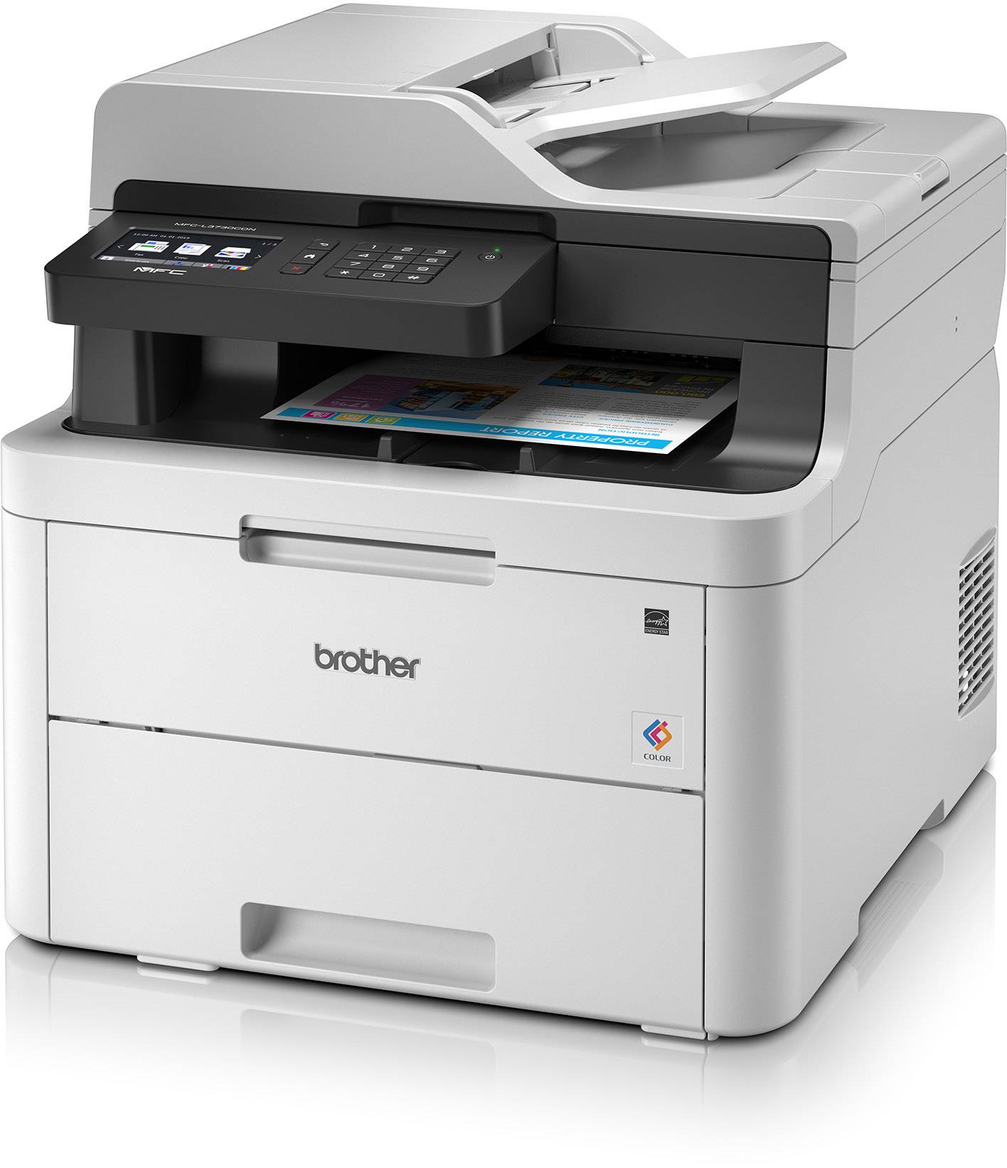 Brother MFC-L3730CDN Multifunktionsdrucker LED Farbe A4 Drucker, Scanner, Kopierer, Fax LAN, Duplex, ADF