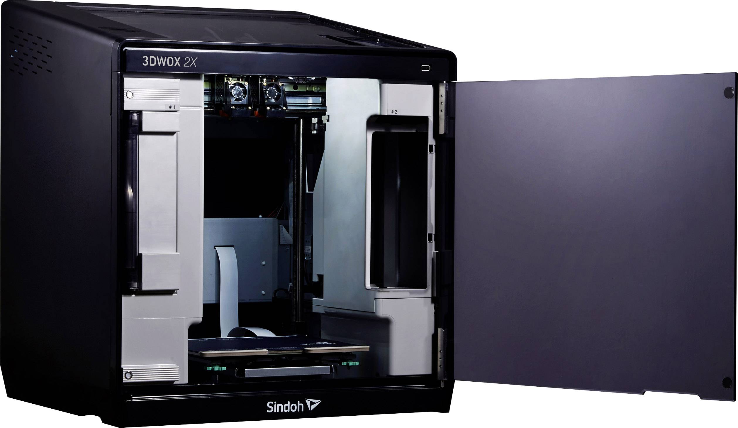 Sindoh 3DWOX 2X 3D Drucker 12,7cm Farb-Touchscreen, integrierte Kamera, flexibles Metallbett, inkl. Software