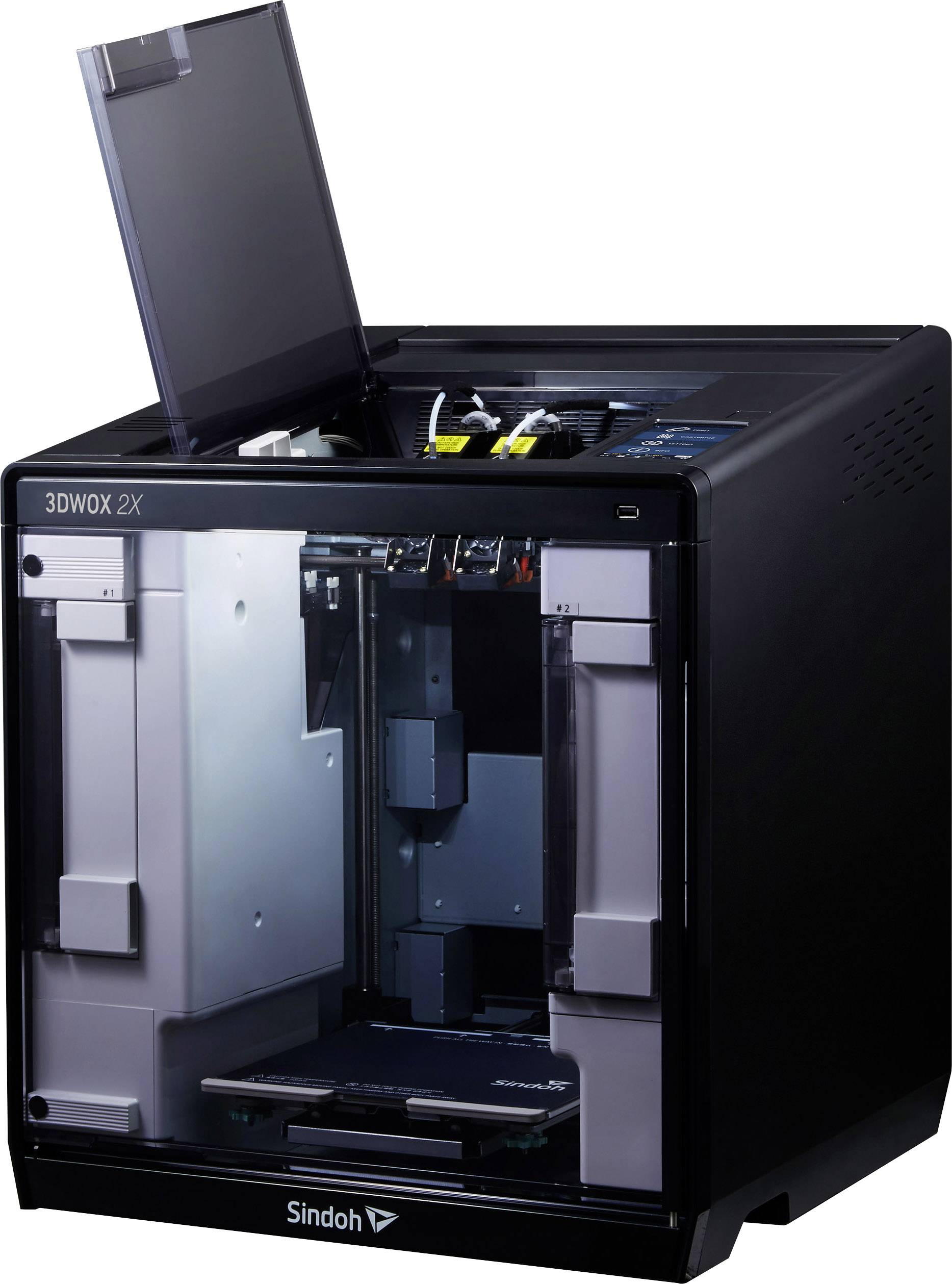 Sindoh 3DWOX 2X 3D Drucker 12,7cm Farb-Touchscreen, integrierte Kamera, flexibles Metallbett, inkl. Software