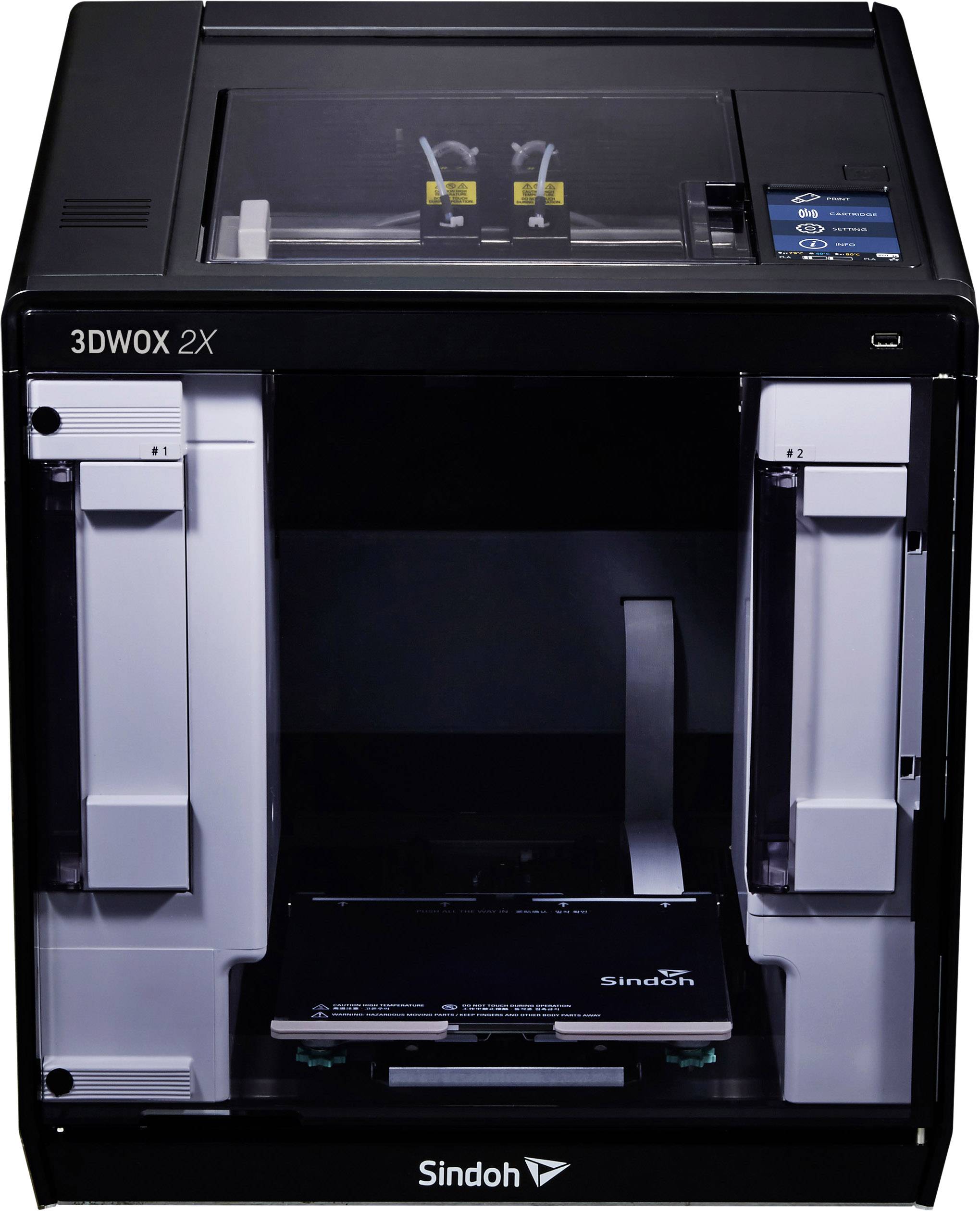 Sindoh 3DWOX 2X 3D Drucker 12,7cm Farb-Touchscreen, integrierte Kamera, flexibles Metallbett, inkl. Software
