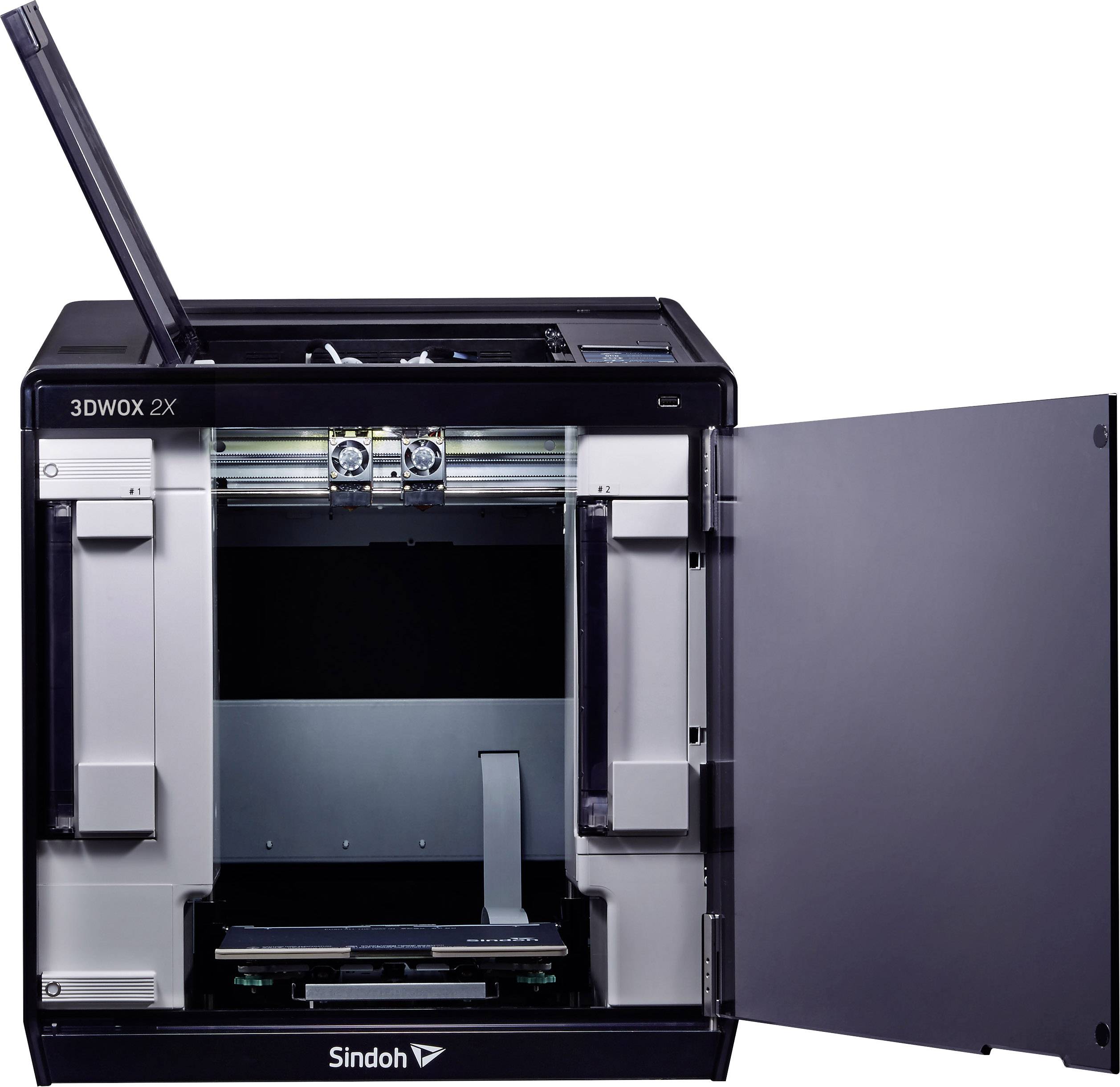 Sindoh 3DWOX 2X 3D Drucker 12,7cm Farb-Touchscreen, integrierte Kamera, flexibles Metallbett, inkl. Software