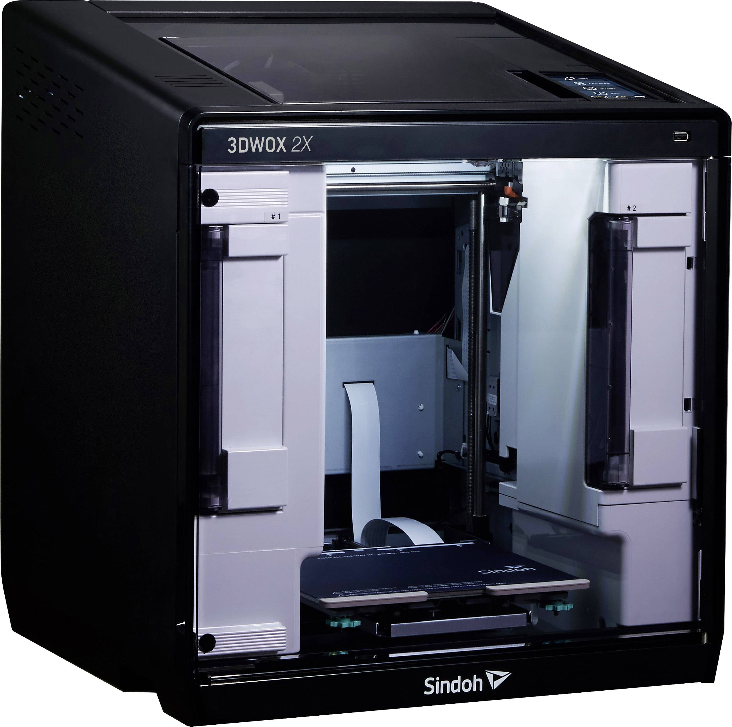 Sindoh 3DWOX 2X 3D Drucker 12,7cm Farb-Touchscreen, integrierte Kamera, flexibles Metallbett, inkl. Software