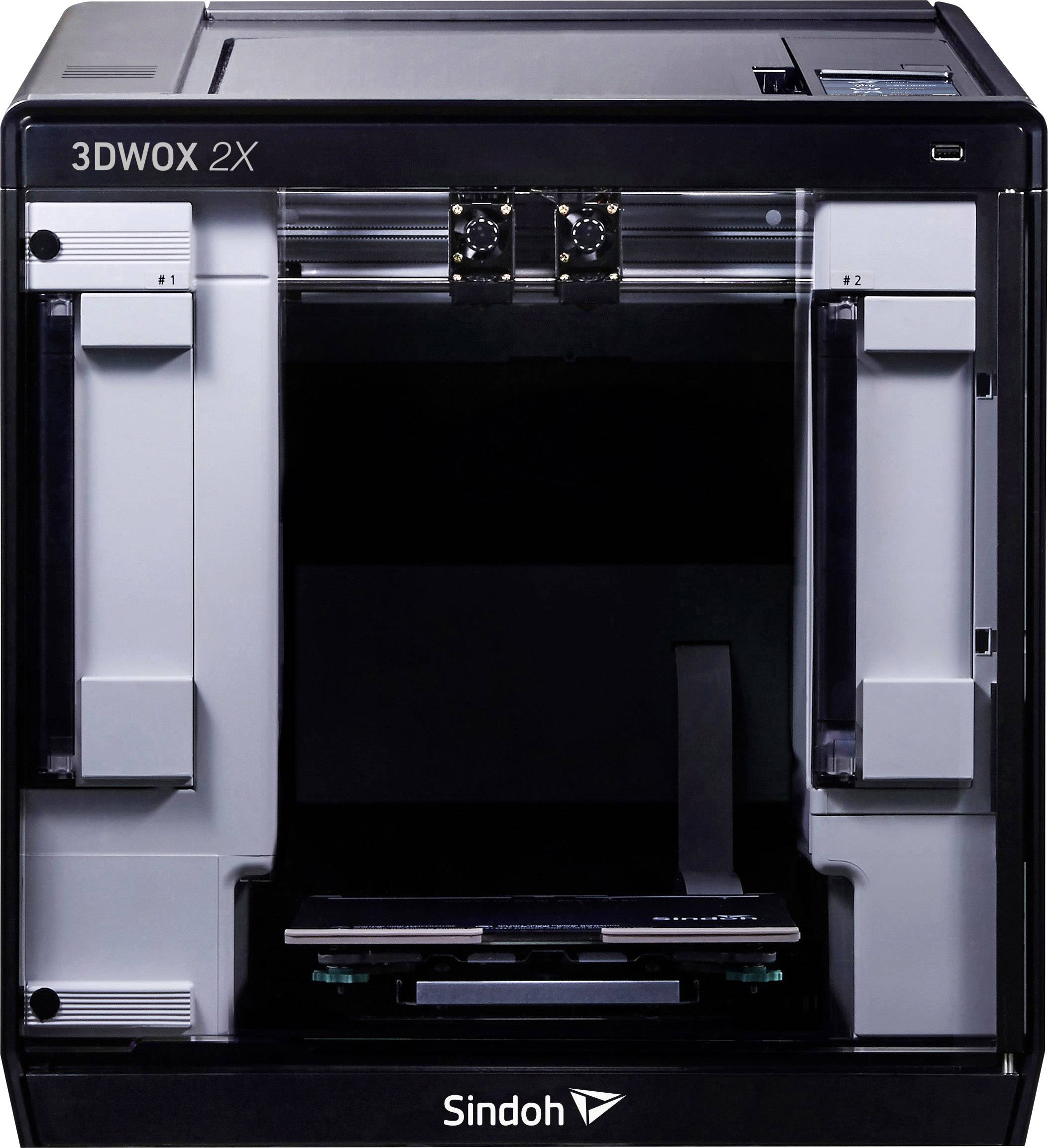 Sindoh 3DWOX 2X 3D Drucker 12,7cm Farb-Touchscreen, integrierte Kamera, flexibles Metallbett, inkl. Software
