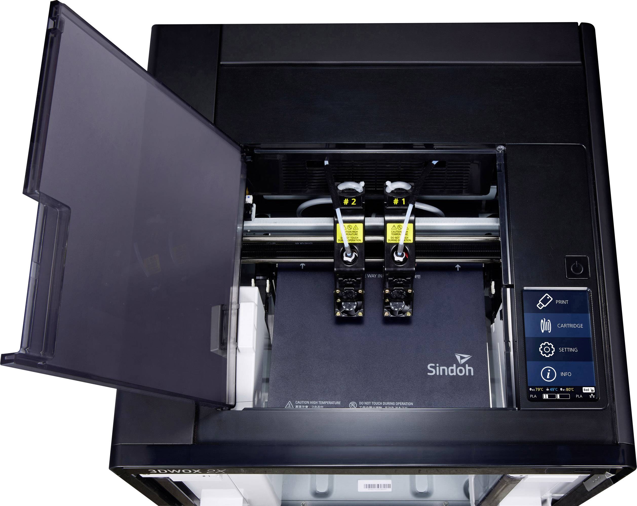 Sindoh 3DWOX 2X 3D Drucker 12,7cm Farb-Touchscreen, integrierte Kamera, flexibles Metallbett, inkl. Software