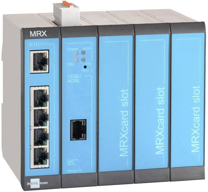 Insys MRX-5 DSL (AnnexJ/B) Modularer DSL-Router RS 485, RS 232, Ethernet 12 V/DC, 24 V/DC