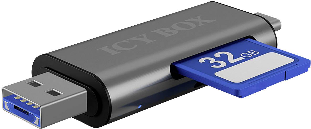 ICY BOX - RaidSonic ICY BOX IB-CR200-C - Kartenleser (MMC, SD, microSD, SDHC, microSDHC, SDXC, microSDXC, SDHC UHS-I, mi