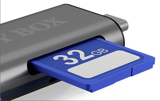 ICY BOX - RaidSonic ICY BOX IB-CR200-C - Kartenleser (MMC, SD, microSD, SDHC, microSDHC, SDXC, microSDXC, SDHC UHS-I, mi