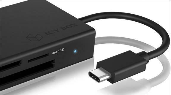 ICY BOX Externer Speicherkartenleser USB-C® Anthrazit