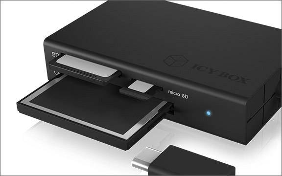 IB-CR401-C3, Type-C® USB 3.0 Kartenleser (CF, SD 4.0, micro SD 4.0), UHS-II, mit USB 3.0 Type-C® Hostanschluss