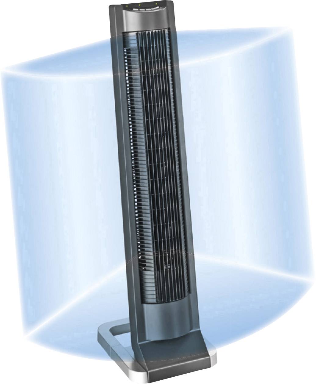 CasaFan Airos Pin II Turmventilator 40 W (Ø x H) 28.4 cm x 875 mm Oszillierend, Schwenkbar, LED-Kontrollleuchte, mit Fernbedienung, Timer