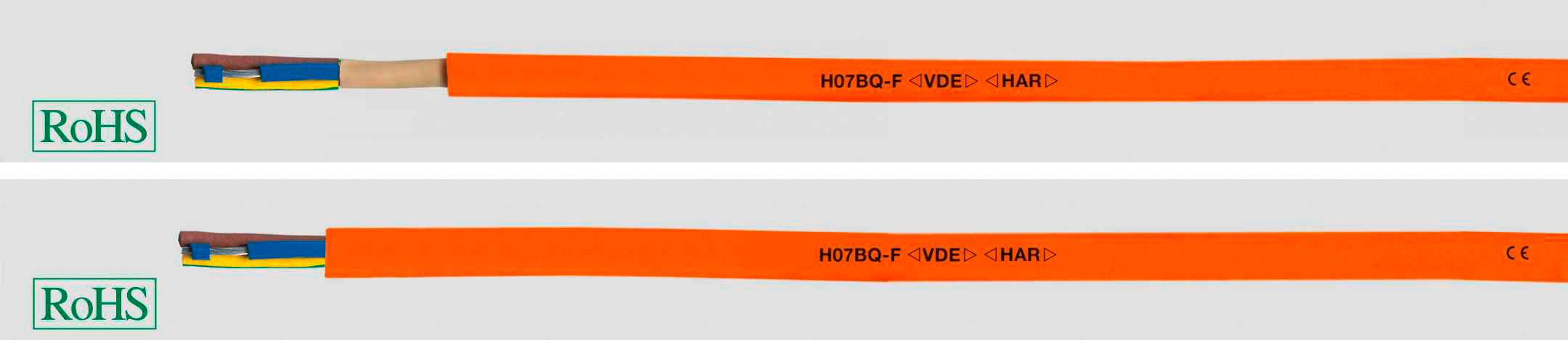 HELU H07BQ-F Steuerleitung 5G 1.5mm² Orange 22061-500 500m