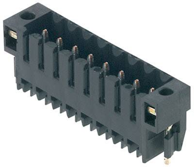 Ein schwarzer, rechteckiger Steckverbinder mit mehreren Anschlüssen, geeignet für elektronische Geräte.