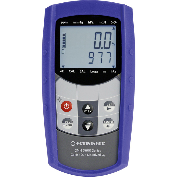 Greisinger GMH5630 Kombi-Messgerät O2-Konzentration, O2-Sättigung, Druck, Temperatur