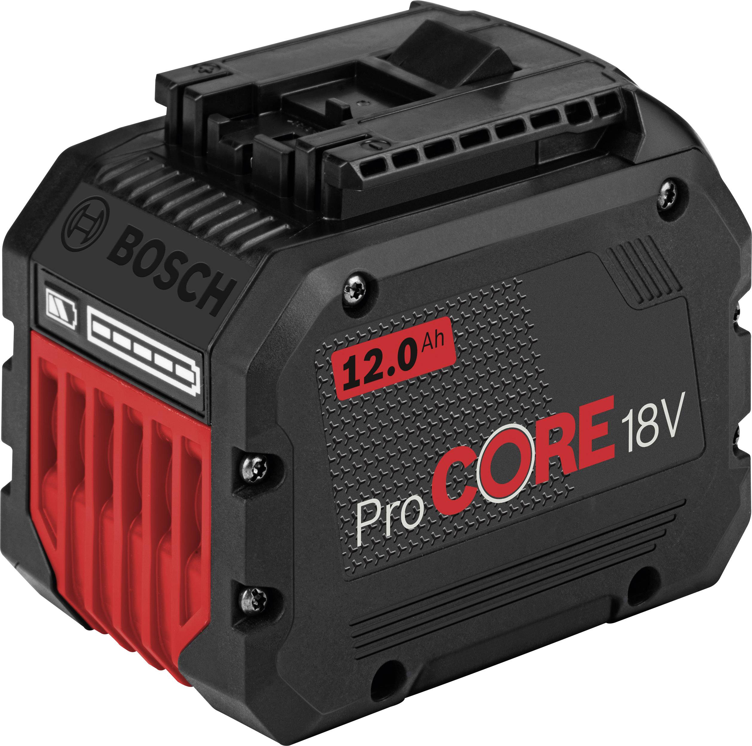 Bosch ProCORE18V Akku, 12.0 Ah Kapazität.